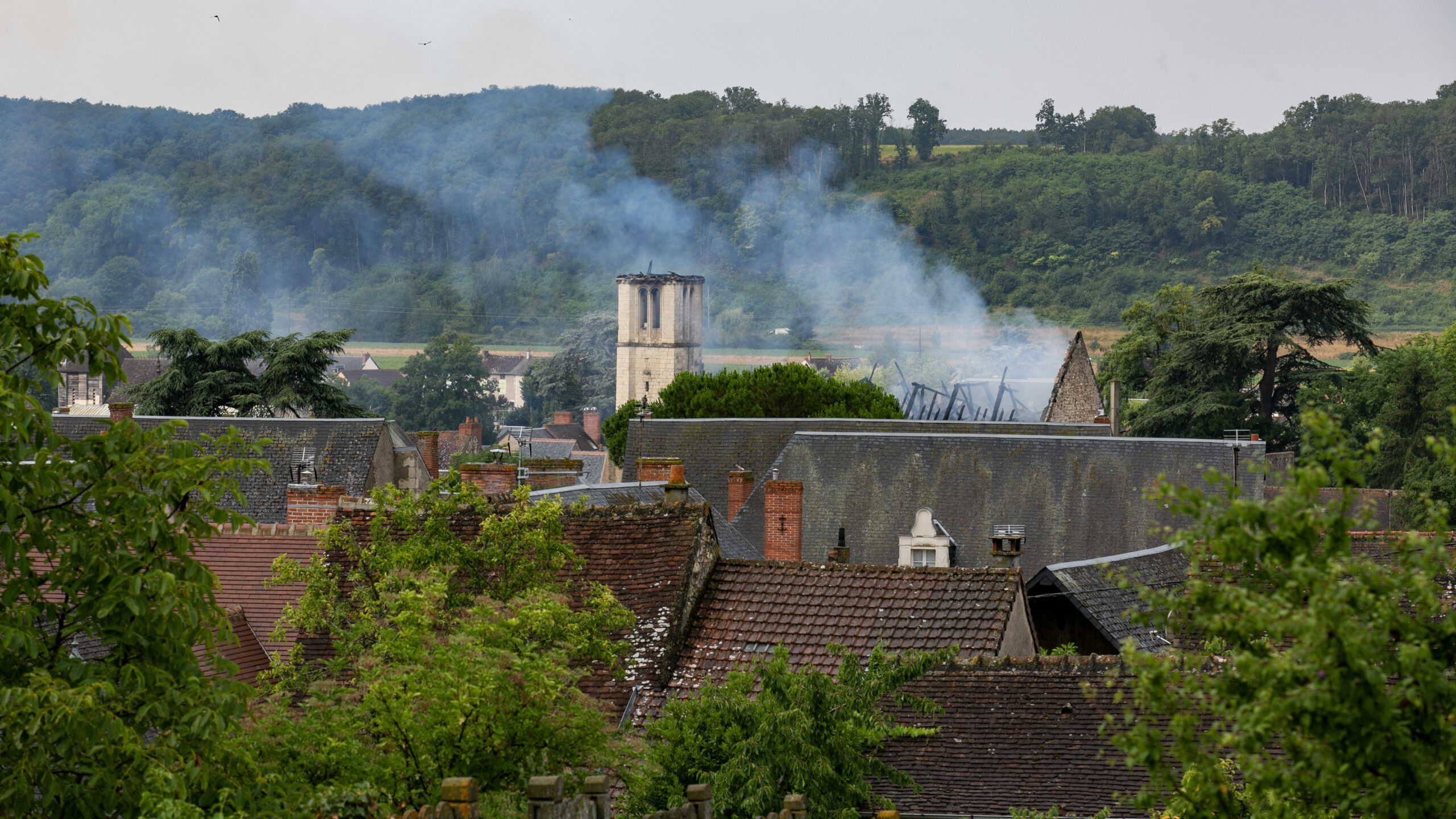 2023-07-09- Incendie à l&rsquo;église Saint- Georges de Descartes